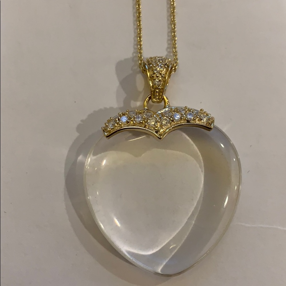 Clear Heart Charm With CZ